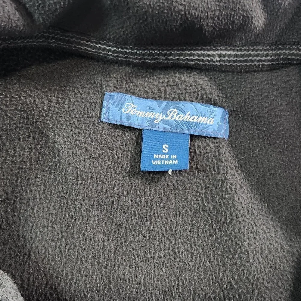 Tommy Bahama Gray Fleece Quarter Zip Pullover Sweater Mens Two Tone Lot F